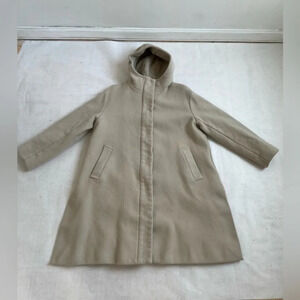 United Arrows Beauty & Youth Wool Duffle Hoodie Coat Japanese Brand Beige Sz S